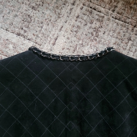 Pamela McCoy Black Genuine‎ Suede Leather Business Casual Blazer Jacket Size 6 - Picture 7 of 14